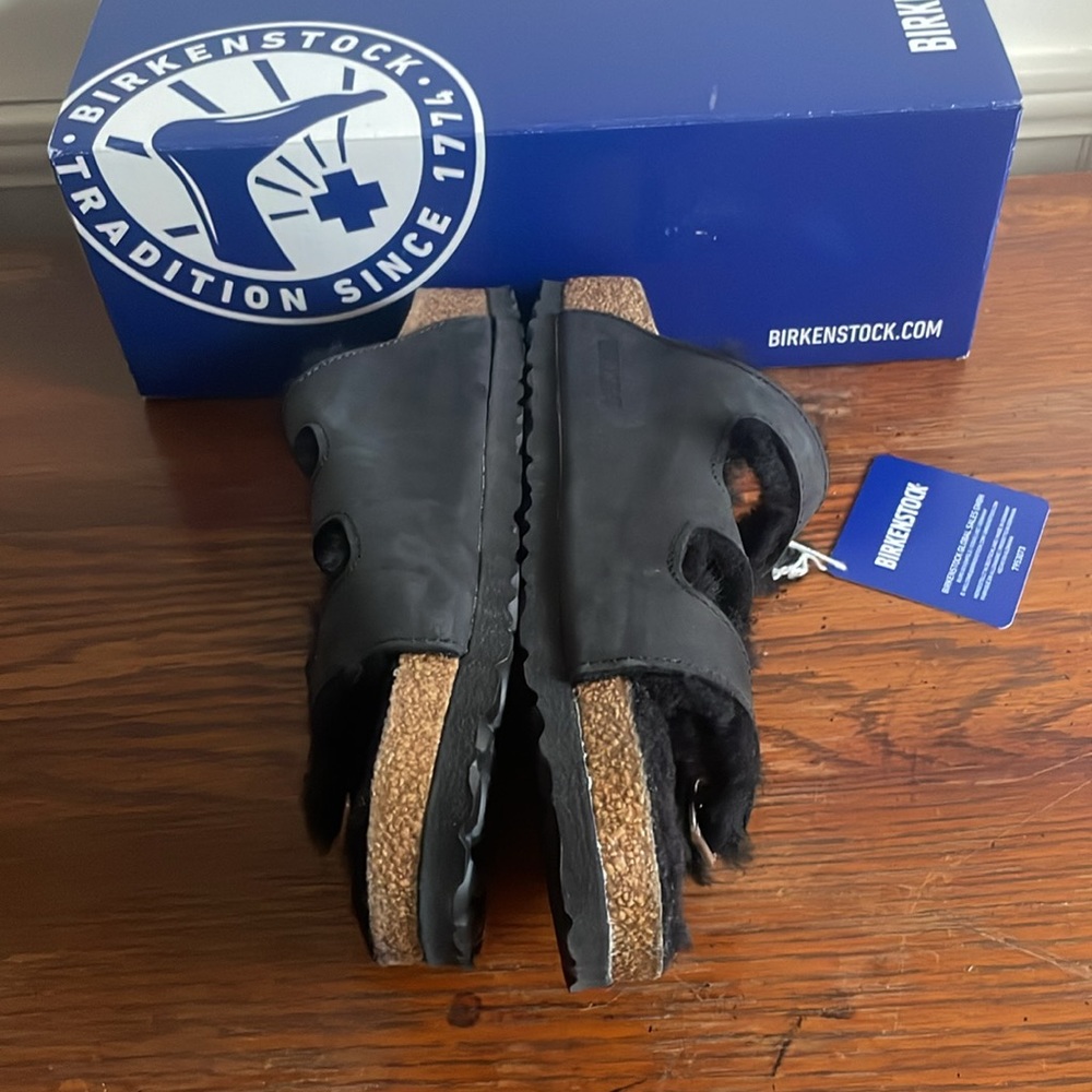 Birkenstock Florida Fresh Shearling Black asst asa - Picture 3 of 5